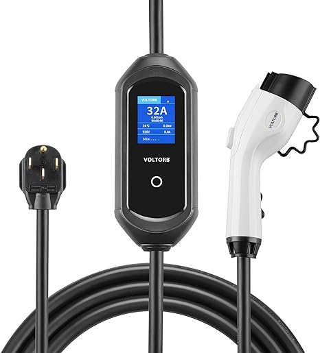 VOLTORB Level 2 Electric Vehicle EV Charger for J1772 Charging Adapter Home‘s NEMA 14-50 (32 Amp/240 Volt/ 20 ft Cable UL Listed) EV Charges 6X Faster