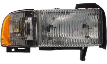 Evan-Fischer EVA13572014009 New Direct Fit Headlight for DODGE FULL SIZE P/U 94-02 RH Assembly Halogen w/ Corner Light (99-02 w/o Sport Pkg. Passenger Side Replaces Partslink# CH2503101