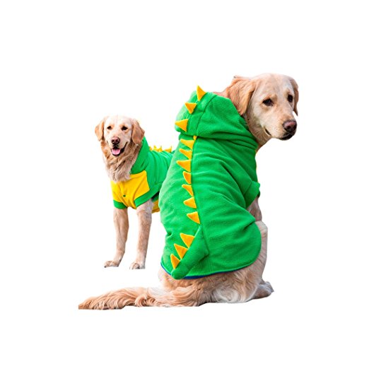 Mylovepets Dragon Halloween Costume Warm and Comfortable Cool Outdoor Dog Pet Green Clothes Shirt