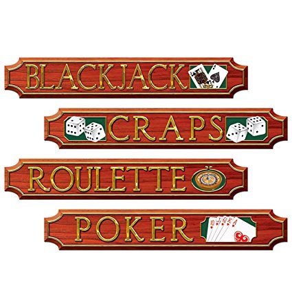 Casino Sign Cutouts   (4/Pkg)