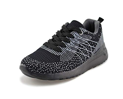 Wayee Kids Walking Shoes Boys Girls Breathable Lace Up Knit Sneakers