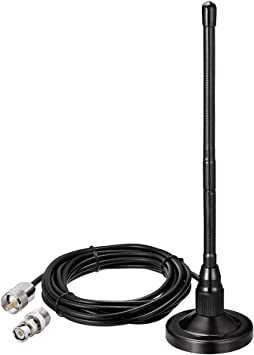 Bingfu 27MHz CB Radio Antenna Magnetic Base Soft Whip PL259 & BNC Male Compatible with Cobra Midland Uniden Maxon President Mobile CB Radio Antenna Kit for Car Truck