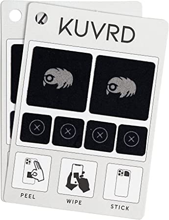 KUVRD Waterbear - Universal Screen Cleaners - Teeny Tiny Cleaning Tools for Your Lenses & Screens - 2-Pack - (2 Patch Sets)