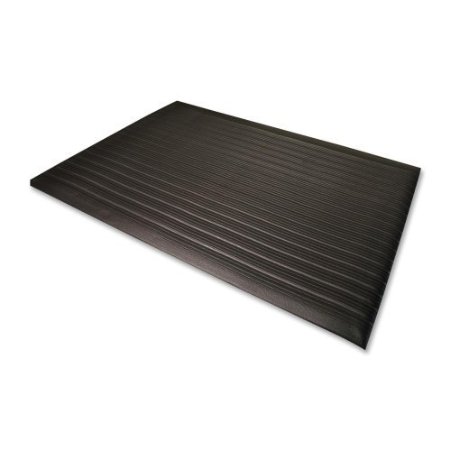 Genuine Joe Anti-Fatigue Mat with Vinyl Foam Beveled Edge 3 by 5-Feet Black