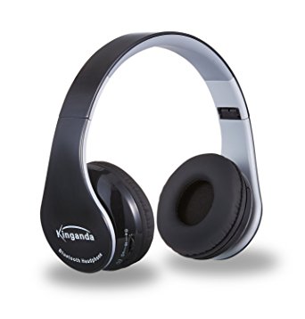 Leesentec Foldable Wireless Bluetooth Headphones Wireless Headphone Over-ear Hi-Fi Headset Earphones with Built-in Micphone for MP3 MP4 iPod iPhone iPad Tablet (Black)