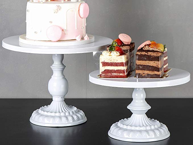 Cake Stands Round Metal Cake Stands Dessert Display Cupcake Stands, Wedding Birthday Party Celebration Pedestal/Display/Plate, Elegant Gold (10in)
