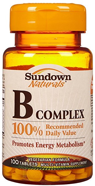 Sundown Naturals B-Complex Tabs, 100 Count
