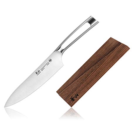 Cangshan TN1 Series 1021653 Swedish Sandvik 14C28N Steel Forged 8-Inch Chef Knife and Wood Sheath Set