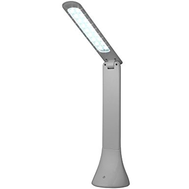 Stoog Foldable LED Desk Lamp, Dimmable Eye Care Reading Lamp, 3 Levels Brightness with Touch Switch, Rechargeable with USB Cable, 180 Degree Adjustable Desk Reading Light for Kids, Home, Office Use