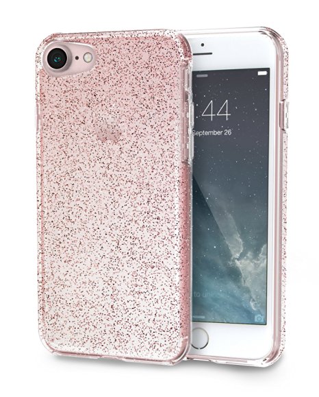 Silk iPhone 7 Glitter Case - PureView for iPhone 7 [Ultra Slim Fit Clear Sparkle Cover] - Rose Gold