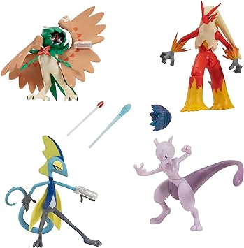 Pokemon 4.5-Inch Battle Figure 4 Pack - Includes Four Figures with Unique Battle Features - Amazon Exclusive