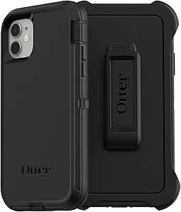 OtterBox iPhone 11 (Only) - Defender Series Screenless Edition Case - Black - Rugged & Durable - with Port Protection - Holster Clip Included - Non-Retail Packaging