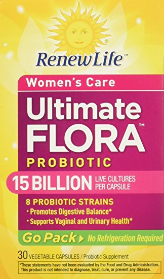 Renew Life Ultimate Flora Women’s Care Probiotic Go Pack 15 Billion (formerly RTS Women’s), 30 Count