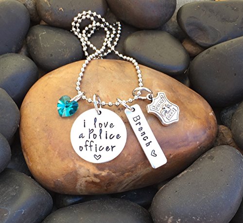 I Love A Police Officer Necklace | I Love A Police Officer Wife Necklace | Police Officer Wife Jewelry | Police Officer Girlfriend Necklace