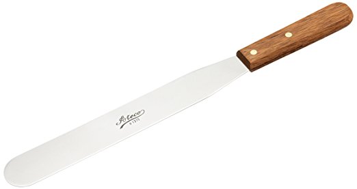 Ateco Natural Wood Large Sized Straight Spatula, 10 Inch Blade