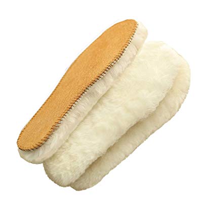Genius Australian Sheepskin Insole, Extra Thick and Warm Wool Insole, Women Men Replacement Insole