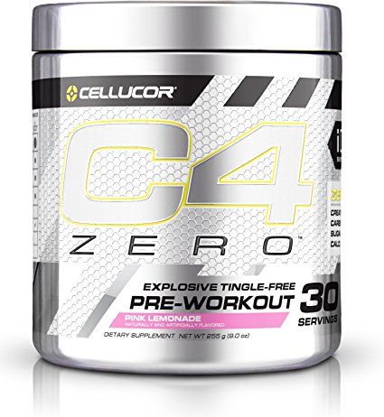 Cellucor, C4 Zero, Explosive Tingle-Free Pre-Workout, Pink Lemonade, 30 servings