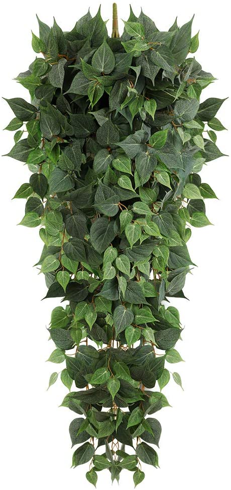 Luyue 4.3ft Artificial Hanging Plants,Fake Ivy Leaves Scindapsus Vine for Wall Greenery Hanging Garland for Room House Indoor Outdoor Decoration Wedding-Scindapsus