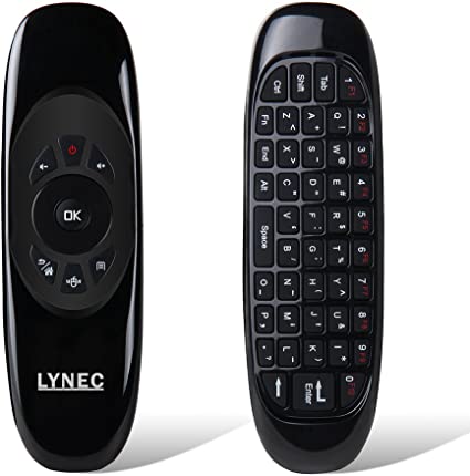 LYNEC C120 Pro 2.4G Mini Wireless Remote Keyboard Mouse with 3-Gyro & 3-Gravity Sensor for PC HTPC IPTV Smart TV and Android TV Box Media Player (Upgrade Ver)