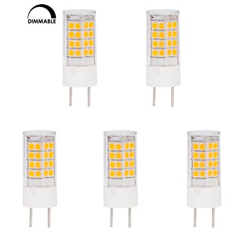 HERO-LED DG8-45S-WW27 Dimmable T4 G8 LED Halogen Replacement Bulb, 3.5W, 35W Equivalent, Warm White 2700K, 5-Pack(Oversize, Will Not Fit Puck Lights)