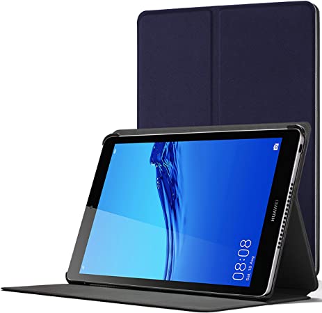 Forefront Cases Cover for Huawei Mediapad M5 Lite 8 - Magnetic Protective Case Cover and Stand for Mediapad M5 Lite 8 2019 - Elegant Slim Lightweight - Navy Blue