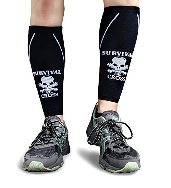 Calf Compression Sleeves - Leg Sleeves - Support, Pain Relief - Running - 1Pair