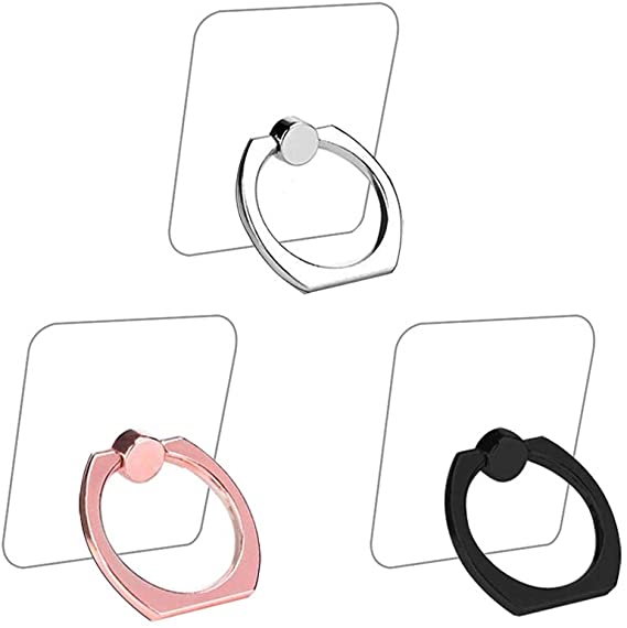 Transparent Cell Phone Ring Holder Kickstand,Clear Phone Finger Ring Grip Stand for Phones,Pad