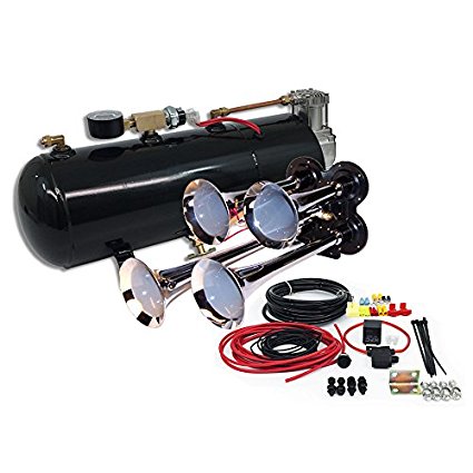 MPC B1 (0419) 4 Trumpet Train Air Horn Kit, Fits Almost Any Vehicle, Truck, Car, Jeep or SUV