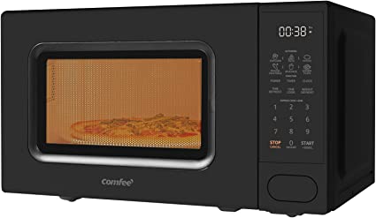 Comfee CMO-C20M1WB Countertop Microwave Oven, 0.7 Cu Ft, Modern Black