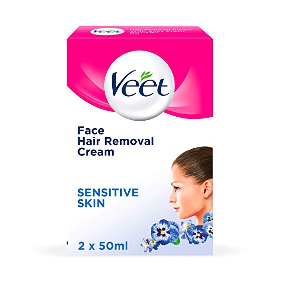 Veet Face Hair Removal Kit Sensitive Skin 2 X 50Ml
