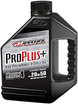 Maxima (30-039128 Pro Plus  20W-50 Synthetic Motorcycle Engine Oil - 1 Gallon