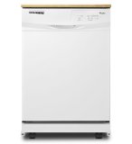 Whirlpool WDP350PAAW 24 White Portable Full Console Dishwasher - Energy Star