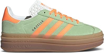 adidas Gazelle Bold Women shoes, Semi Green Spark/Screaming Orange/Core White, Size