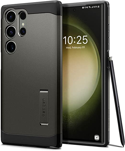 Spigen Tough Armor Designed for Galaxy S23 Ultra Case (2023) - Gunmetal