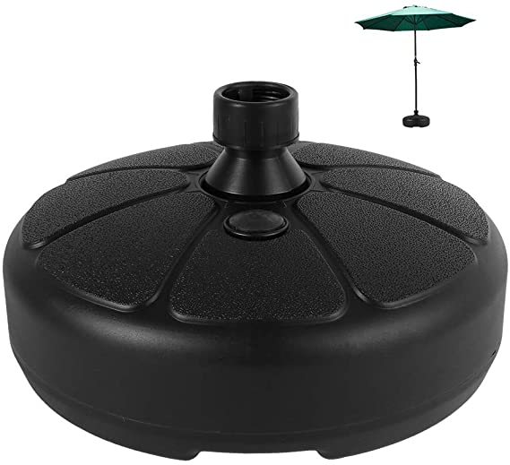 Parasol Base 30kg Water Filled Heavy Duty Plastic Outdoor Umbrella Stand Garden Round Patio Parasol Stand for 35-38mm Umbrella Pole
