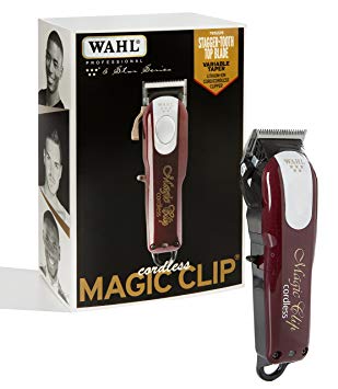 Wahl Professional 5-Star Cord/Cordless Magic Clip #8148 – Great for Barbers and Stylists – Precision Cordless Fade Clipper Loaded with Features – 90  Minute Run Time