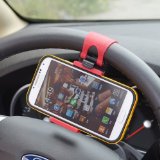 Wooku Mobile Phone Holder Mount Clip Buckle Socket Hands Free on Car Steering Wheel for iPhone 55G 44SHTC Samsung Galaxy PDA and Smart Cellphones