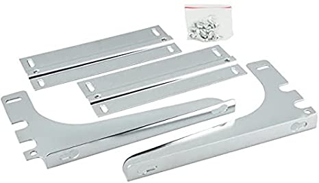Hardware Resources Door Mounting Kit for Pullout Trash Can - Kitchen Cabinet Waste Hardware for CAN-EBM Series - Easy Installation, Heavy Duty Garbage Mount Brackets - Polished Chrome, 6.63x5.25"