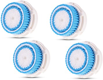 Procizion Compatible Replacement Brush Heads for Deep Pore Cleaning For Enlarged Pores, Oily Skin Works with Mia, Mia 2, Mia 3, Aria, Pro, PLUS, Smart Profile, Alpha Fit and Radiance Face Cleansing Systems (Four Pack)