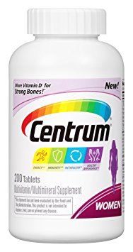 Centrum Women (200 Count) Multivitamin / Multimineral Supplement Tablet, Vitamin D3