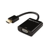 Cable Matters Active HDMI to VGA Adapter with Audio Support and USB Power in Black