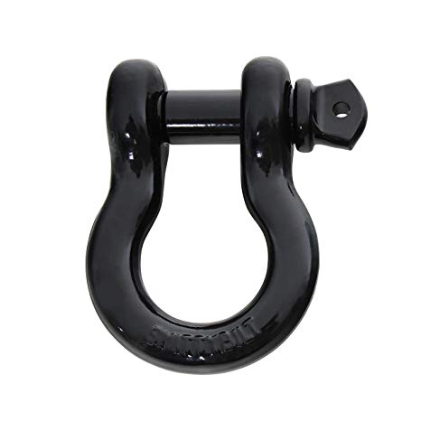 Smittybilt 13048B D-Ring Shackle 7/8" Threaded Pin 6.5 Ton Rating Black