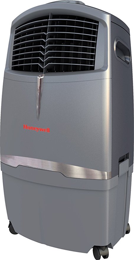 Honeywell CL30XC 525 CFM Indoor Evaporative Air Cooler (Swamp Cooler) with Remote Control in Gray