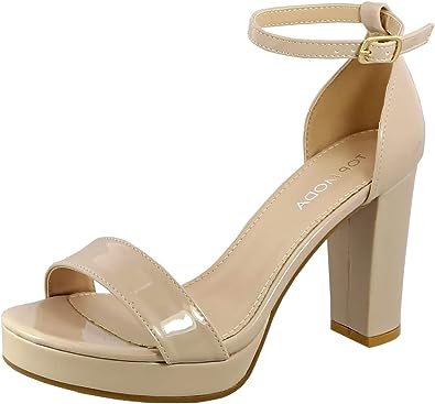 TOP Moda Platform High Heel Open Toe Dress Sandal Over the Toe Strap