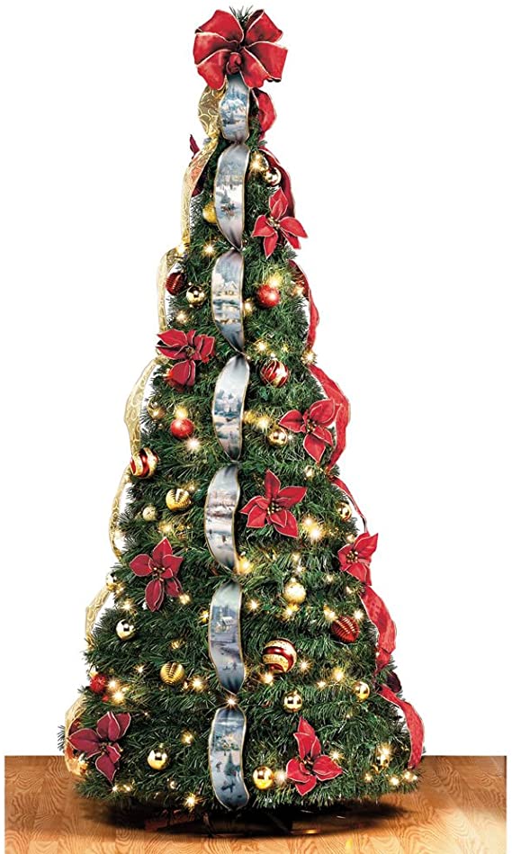 Thomas Kinkade Hammacher Schlemmer The Pop-Up 6 Foot Christmas Tree