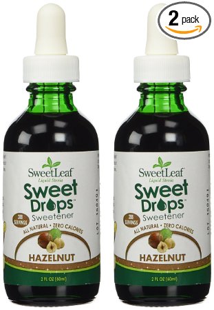 SweetLeaf Hazelnut Liquid Stevia, 2 Ounce Bottles (Pack of 2)