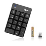 iClever IC-KP01 18 Keys 24G Wireless USB Numeric Keypad for iMac Macbook Laptop  Notebook Desktop  PC Computer Compatible with Windows and OS X System