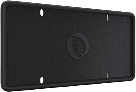 Ohuhu Silicone License Plate Frame 1-Pack Black, Rust-Proof, Rattle-Proof, Weather-Proof, Wont Block Letters/Stickers