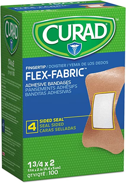 Medline Industries SKU NON25513Z Adhesive Bandages, Finger Tip, 2-1/8 in.x1-1/2 in., 100/BX