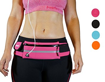 Dimok Runners Belt Waist Pack - Water Resistant Running Belt Fanny Pack for Hiking Fitness – Adjustable Running Pouch for All Kinds of Phones iPhone Android Windows
